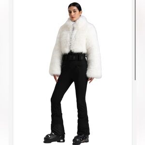 NWT GSOU SNOW Women’s Ski Suit One Piece Faux Fur Jumpsuit